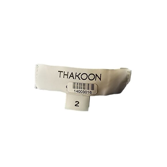 Thakoon Collective Chambray Ruffle Crop Top $190 size 2 - Picture 3 of 6